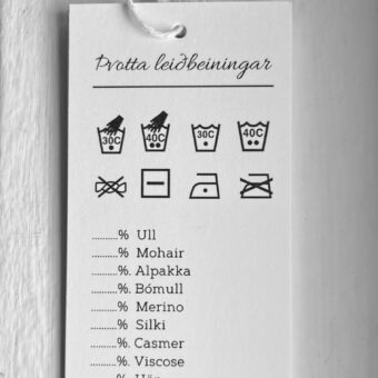 þvottaleiðbeiningar, kort, þvottaleiðbeiningakort