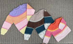 Ljósalyng, uppskrift af barnapeysu