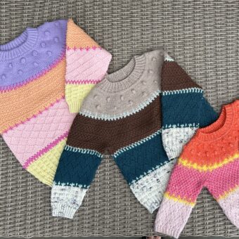 Ljósalyng, uppskrift af barnapeysu